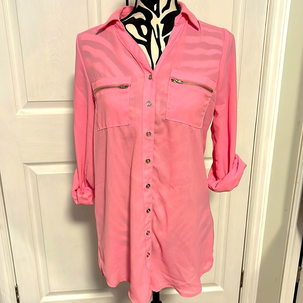 Lily Morgan shear blouse- medium